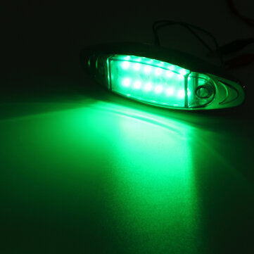 6Pcs Green 24V LED Side Marker Light Flash Strobe Emergency Warning Lamp For Boat Car Truck Trailer