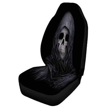 Car SUV Sedan Front Seat Cover Cushion Skull Wolf Printed Protector Universal (TYPE: 2)