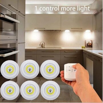 Super Bright COB Under Cabinet Light LED Wireless Remote ... (TYPE: 3LAMPS1REMOTECONTROL(WARMLIGHT))