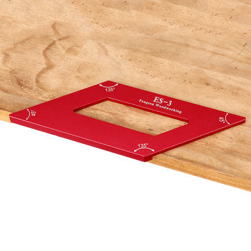 Drillpro ES-3 Aluminum Alloy 45 Degree Marking Angle Ruler Parallel Ruler with Base Woodworking Meas