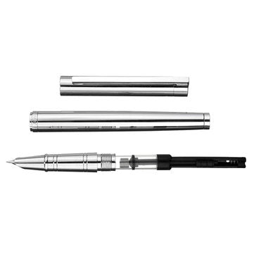 Jinhao 126 Classic Vintage Metal Silver Fine Hooded Nib Water Fountain Pen Gift