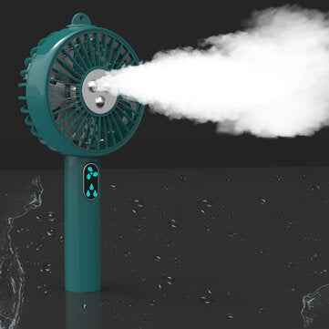 Portable Fan Water Mist Maker Mini Cooler Usb Small Fan Cooling Face Fan Spraye... (COLOR A: GREEN)
