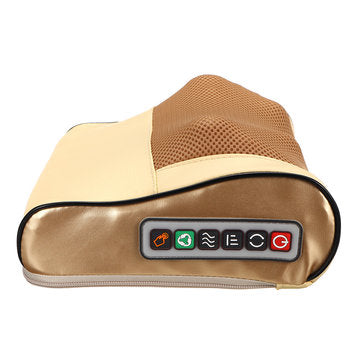 Electric Lumbar Neck Back Massage Pillow Cushion Infrared Heating Kneading Body Ma... (PLUG: USPLUG)