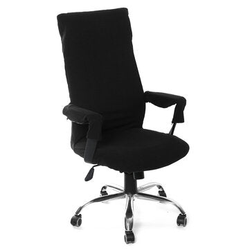 XL Size Swivel Computer Chair Cover Stretch With 2 Armrest Covers Armchair Slipcov... (COLOR: BLACK)