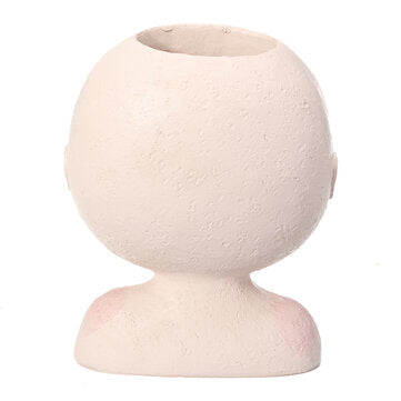 Nordic Doll Shaped Flower Pot Sculpture Flower Pot Art Vase Home Decor Succulents Head Shaped Vase O
