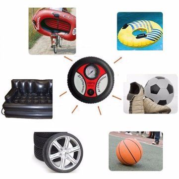 DC 12V Portable Air Compressor Car Bicycle Tire Pump Sports Balls Airbeds Inflatable Toys Air Pump +