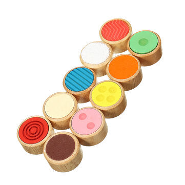 Wooden Touch and Match Sensory Board Montessori Touch Early Educational Puzzle Toys Provide Various