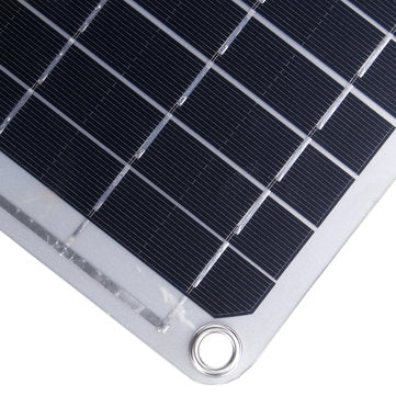50W 18V Monocrystaline Al-Alloy at back Solar Panel Dual 12V/5V DC USB Charger For Car RV Boat