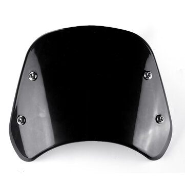 Motorcycle Windshield Wind Deflector 5~7" Headlight Windscreen For Honda Yamaha (COLOR: BLACK)