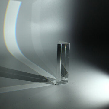 8cm Optical Glass Triple Triangular Prism Physics Teaching Light Spectrum