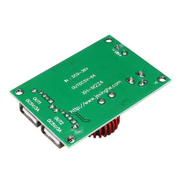 XH-M224 Dual USB Output Step-down Module 5V 6A Voltage Regulator Module Dual 5V3A Rechargeable Micro