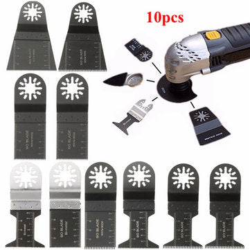 10pcs Mix Saw Blade Set Oscillating Multitools for Fein Multimaster Bosch Einhell Makita