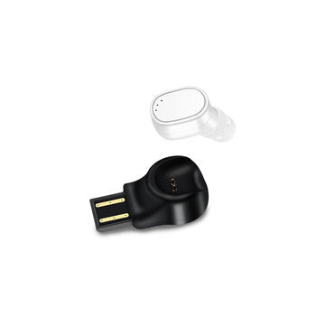 X12 Mini Portable Single Wireless bluetooth Earphone Invisible Headphone with Mag... (COLOR.: WHITE)