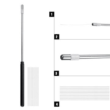 Microbiology Inoculation Inoculating Rod Handle Loop with 10 Nichrome Wire Needle