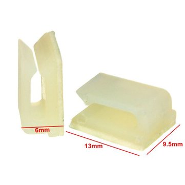 100pcs Electrical Cable Clamp White Plastic Wire Tie Rectangle Cable Mount Clip Clamp Self-adhesive