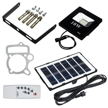 Solar Panel 10W Security Wall Flood Light Outdoor Garden Yard Lamp Waterproof