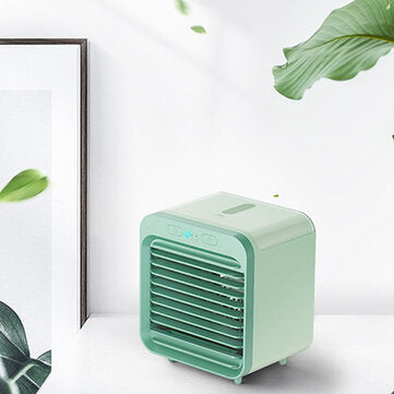Portable Mini Personal Air Conditioner Desktop Fan Space Cooler USB Rechargeable 3 Gears Air Cooling
