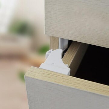 4pcs Locks+1 Key Magnetic Child Lock Baby Safety Cabinet Drawer Door Lock Children Protection Hidden