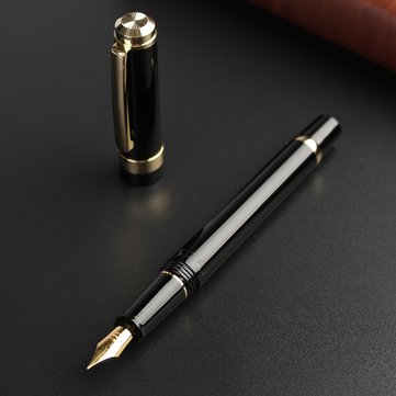 Luxury Wingsung 698 Piston Fountain Pen 0.5mm Softer Nib Unique Writing Ink Pens Supplies