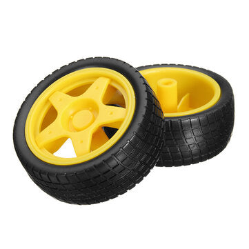 2Pcs Smart Robot Car Tyres Wheels For TT Gear Motor Chassis