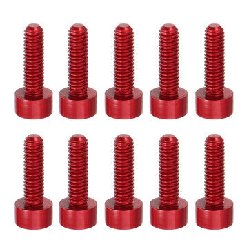 Suleve M3AH2 10pcs M3x10mm Hex Socket Cap Head Screws 7075 Aluminum Alloy Red
