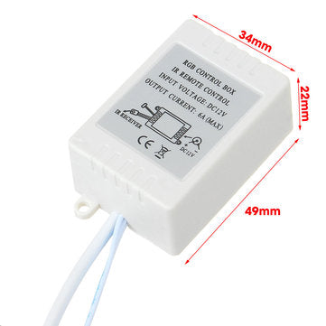 White Reel IP65 DC12V 24W 5M 2835 RGB 300 LED Strip Light + 44Keys IR Remote Control + Controller