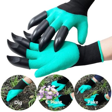 1 Pair Garden Gloves ABS Plastic Claws Home Garden Digging Planting (TYPE: C)