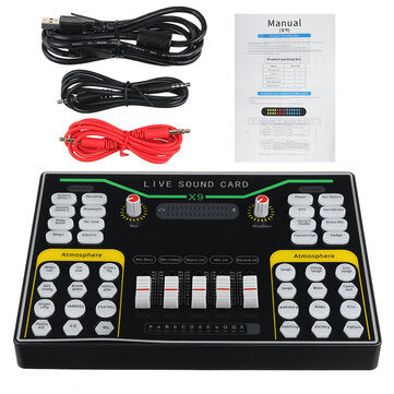 X9 Vibrato Fast Hand K Song Recording Device Dual Mobile Phone Live Broadcast Anchor USB 2-Channel S