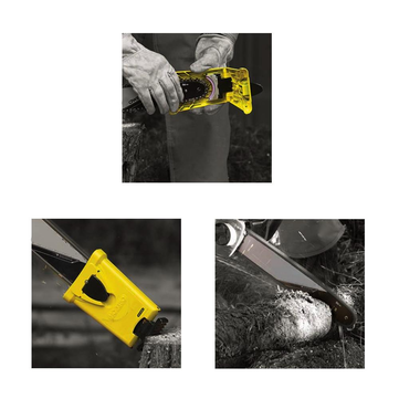 Yellow Chainsaw Teeth Sharpener Plastic Chainsaw Sharpener Bar-Mount Chainsaw Chain Sharpening Kit