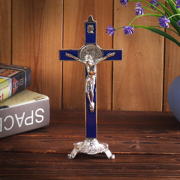 Antique Crucifix Wall Cross Jesus Christ INRI Wall Decor Catholic Cross Ornament