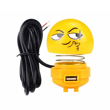 Spring Shaking Head Doll USB Charger With Light Mirror Cartoon Decoration Emoticon Pac... (NO.: 02#)