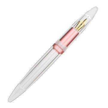 M2 PLUS Transparent Resin Fountain Pen 0.5mm Ink Storage Pen for Calligraphy Practi... (COLOR: PINK)