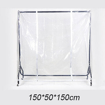 Clear Clothes Rail Cover Dustproof Garment Coat Hanger Protector Storage Net (SIZE: #3)