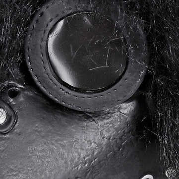 The Plague Doctor Mask Black Latex Gothic Steampunk Bird Beak