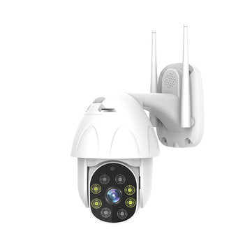 8LED WIFI IP Camera 1080P IP66 Waterproof Night Vision Pan Tilt Security IR Cam Tw... (PLUG: USPLUG)
