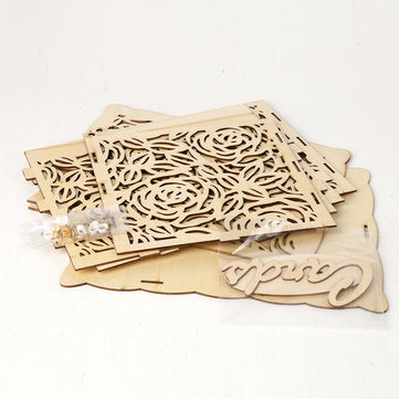 Wedding Card Box Wooden Rose Boxes Lock Party Wedding Decoration Money Case Gift