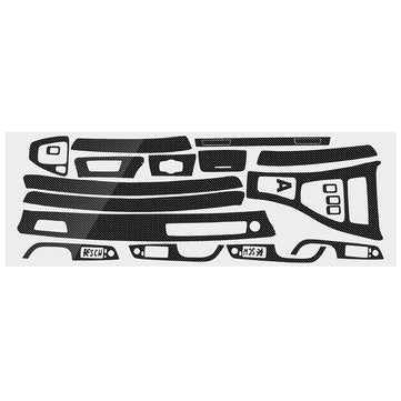 5D Reflective Carbon Fiber Interior Decal Car Moulding Trim Strip Full Kit Sitcker For ... (TYPE: A)