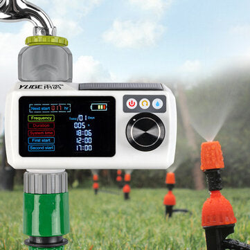YUGE New LCD Screen Electronic Automatic Sprinkler Controller Rain Sensor Wate... (TYPE: DUALOUTPUT)