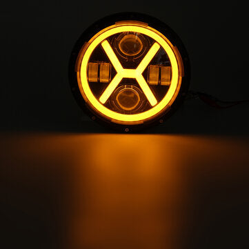 7"inch Waterproof Motorcycle Headlight Round LED Projector