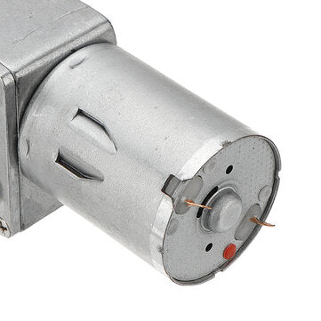 Machifit 2Pcs JGY370 50mm-M6 Screw Worm Gear Motor DC 12V 18RPM And 23RPM Self-locking Reduction Gea