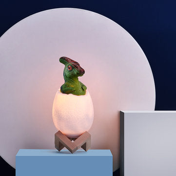 KL-02 Decorative 3D Deputy Dinosaur Egg Smart Night Light Touch Switch 3 Colors Change LED Nightligh