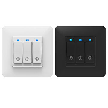 MoesHouse WS-EUY-C WiFi Smart Push Button Curtain Roller Blinds Shutter Switch Tu... (COLOR.: BLACK)