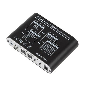 Digital Audio Decoder 5.1 Audio Gear DTS/AC-3/6CH Audio Converter LPCM To 5.1 Analog Output 2.1