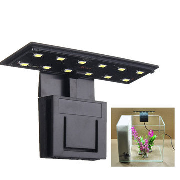 Ultra-thin 5W 12 LED Aquarium Light Clip on Plant Grow Fish Tank Lamp AC220V (COLOR.: WHITE)