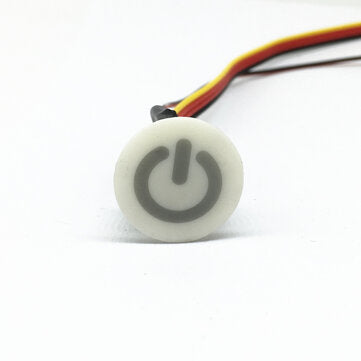 DC12V 10-20W 16mm 3 Light Colors Stepless Dimming Switch Touch Control Black/Whit... (COLOR.: WHITE)