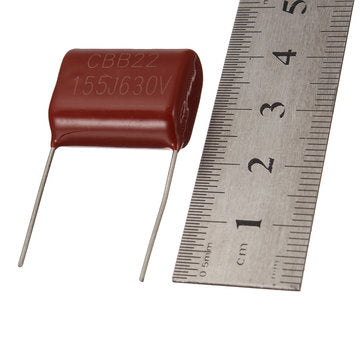 10PCS CBB Capacitor 630V 155J 1.5UF Metallized Polypropylene Film Capacitor