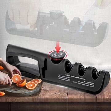 MYVIT Angle Adjustable 4 Stages Scissors Sharpening Stone Professional Kitchen Grinder Knife Whetsto