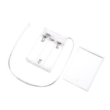 Transparent Battery Box Holder Fully Sealed with Switch for 3 x AA Batteries