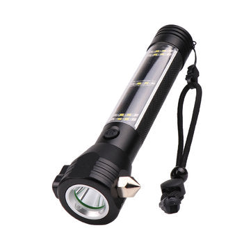 9 in 1 Multifunctional Emergency EDC Tool Hammers Solar Power Charging Flashlight Compass Magnet Sur
