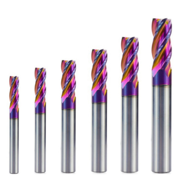 Drillpro 5/6/8/10/12mm ULTRA Surface Tungsten Carbide End Mill HRC60 4 Flute Spiral ... (SIZE: 10MM)